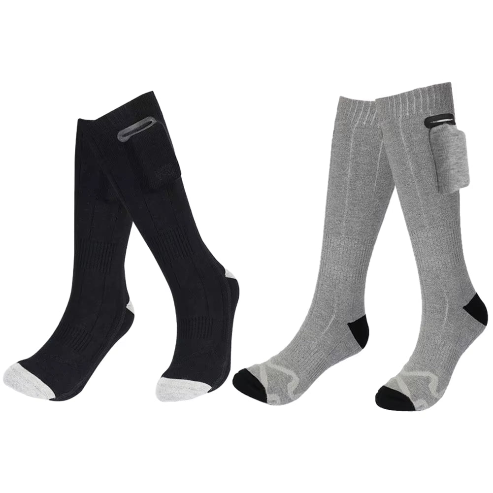 Unisex Thermal Insulated Sock Breathable Warmer Stockings Washable Rechargable for Winter Skiing Cycling