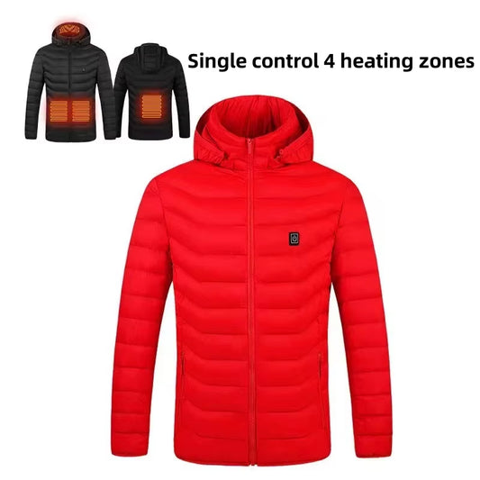Wholesale Custom Battery Heated Jacket Puffer in Stock down Coat Women'S Rechargeable Electric Heated Jacket Men