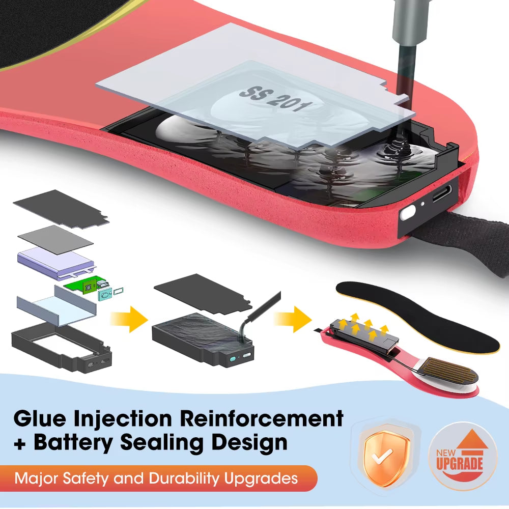 Cordless Heated Shoe Insoles APP Control Electric Foot Warming Pad Feet Warmer Sock Pad Mat Winter Heating Insole Winter Warm