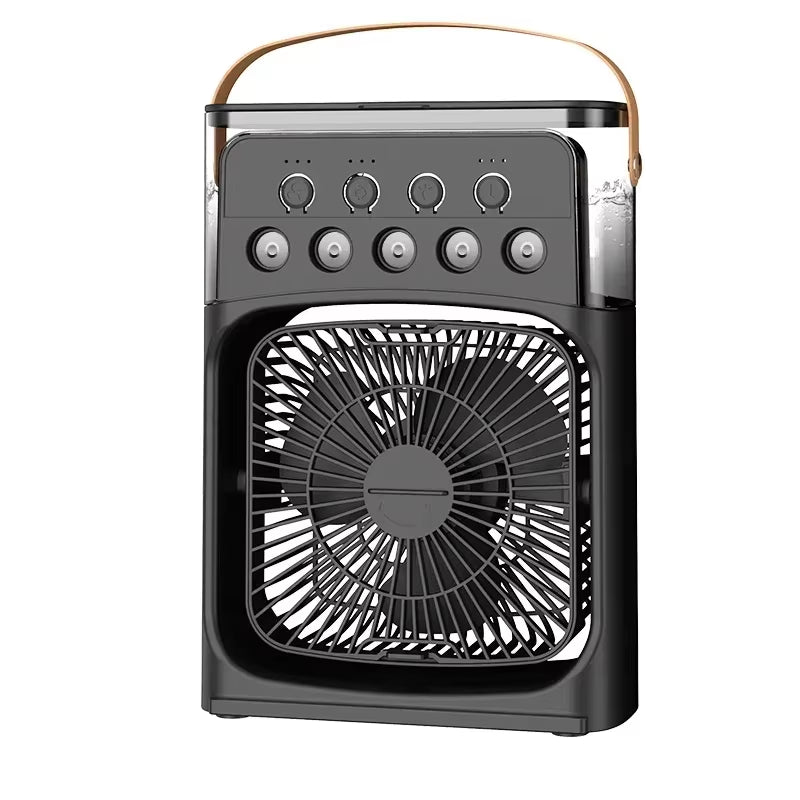 Portable Misting Fan 3 Speed Desktop Mini Air Conditioner Rechargeable Water Cooling Mist Fan with 500Ml Water Tank Cooling Fan