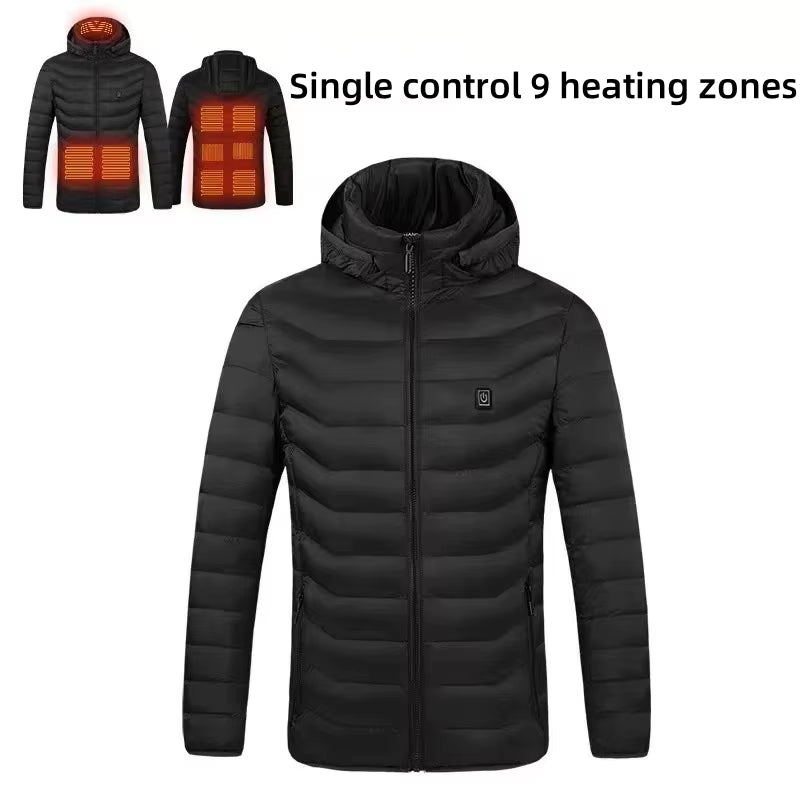 Wholesale Custom Battery Heated Jacket Puffer in Stock down Coat Women'S Rechargeable Electric Heated Jacket Men