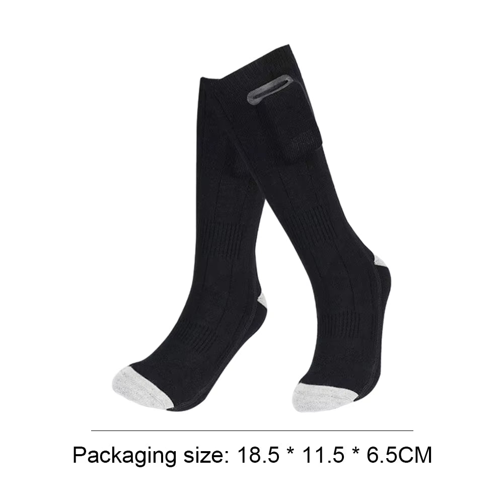 Unisex Thermal Insulated Sock Breathable Warmer Stockings Washable Rechargable for Winter Skiing Cycling