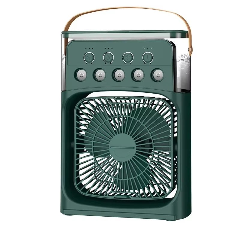 Portable Misting Fan 3 Speed Desktop Mini Air Conditioner Rechargeable Water Cooling Mist Fan with 500Ml Water Tank Cooling Fan