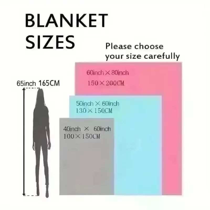 1Pc Christmas Blanket Deer Snowflake 3D Print Smooth Flannel Blanket for Home Living Room Bedroom Decor New Year Christmas Gift