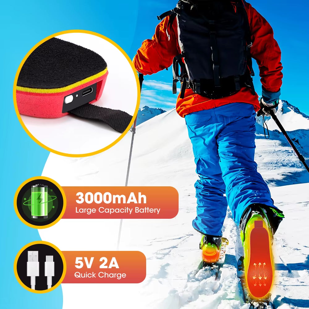 Cordless Heated Shoe Insoles APP Control Electric Foot Warming Pad Feet Warmer Sock Pad Mat Winter Heating Insole Winter Warm