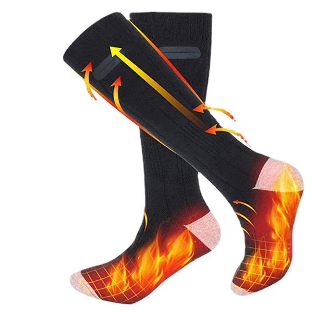 Unisex Thermal Insulated Sock Breathable Warmer Stockings Washable Rechargable for Winter Skiing Cycling