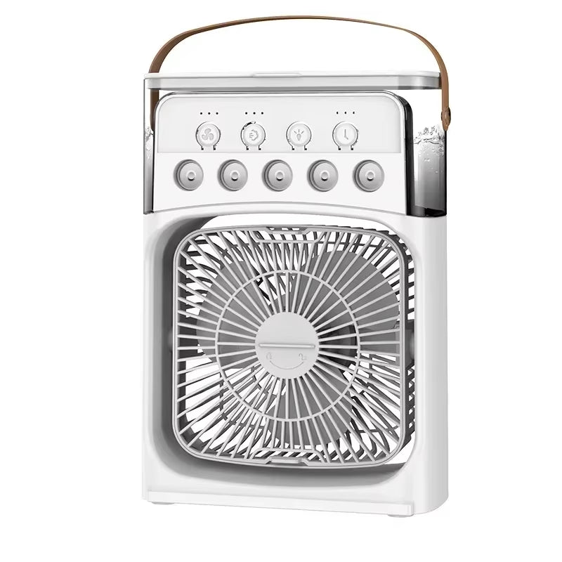Portable Misting Fan 3 Speed Desktop Mini Air Conditioner Rechargeable Water Cooling Mist Fan with 500Ml Water Tank Cooling Fan
