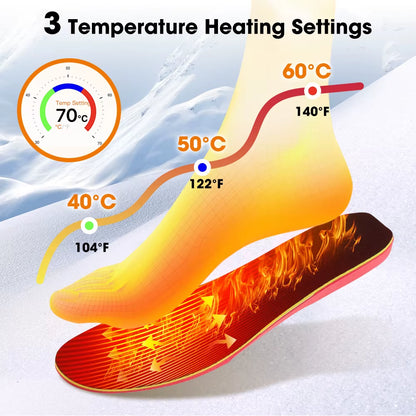 Cordless Heated Shoe Insoles APP Control Electric Foot Warming Pad Feet Warmer Sock Pad Mat Winter Heating Insole Winter Warm