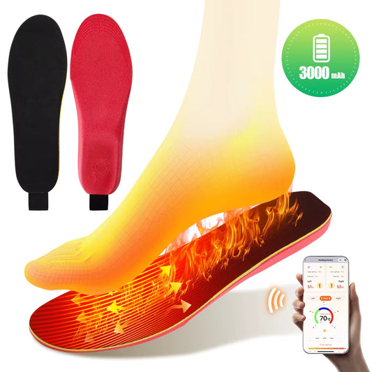 Cordless Heated Shoe Insoles APP Control Electric Foot Warming Pad Feet Warmer Sock Pad Mat Winter Heating Insole Winter Warm