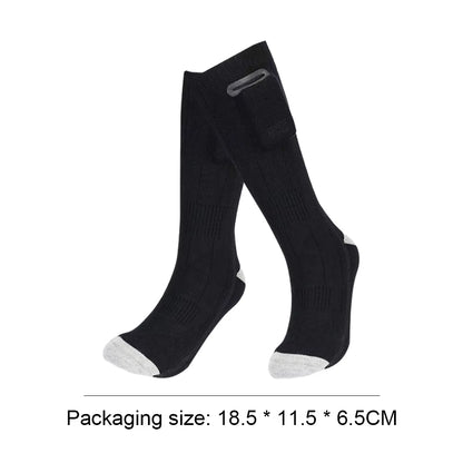 Unisex Thermal Insulated Sock Breathable Warmer Stockings Washable Rechargable for Winter Skiing Cycling