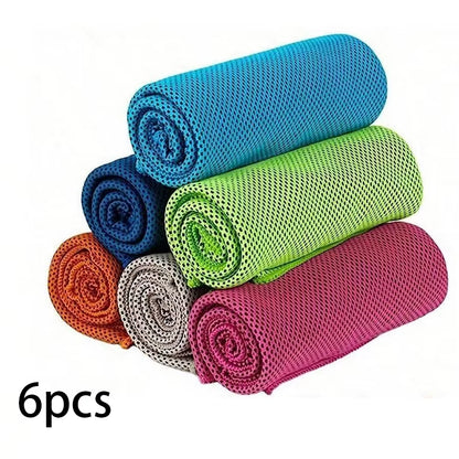 6Pcs Sports Towels, Quick Cooling Towels, Suitable for Outdoor Activities Such as Gym, Travel, Yoga, Running, Etc
