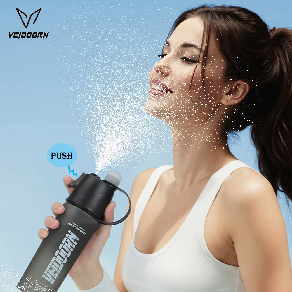 New Sports Water Bottle with Fine Mist Spray Leak-Proof Design Ideal for Cycling Running Gym BPA Free Portable Sports Kettle